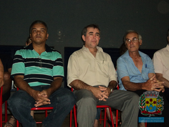 Toninho do Sindicato, Zingo Cantori e Nardo Gurjonj, representando a Câmara Municipal no II Mini Jori